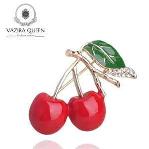 VQ Cherries Brooch